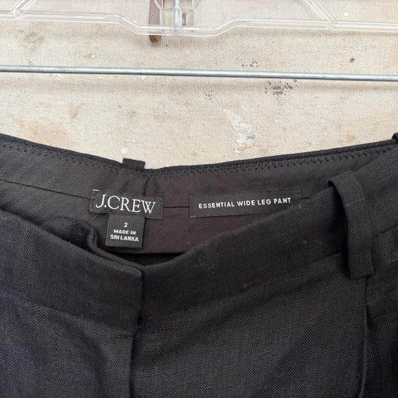 J Crew Wide-Leg Essential Pant in Linen - Picture 4 of 6